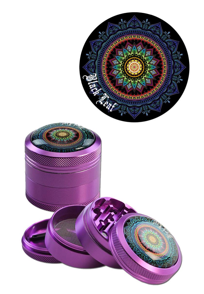 Black Leaf Mandala viola - grinder - SPUMONI