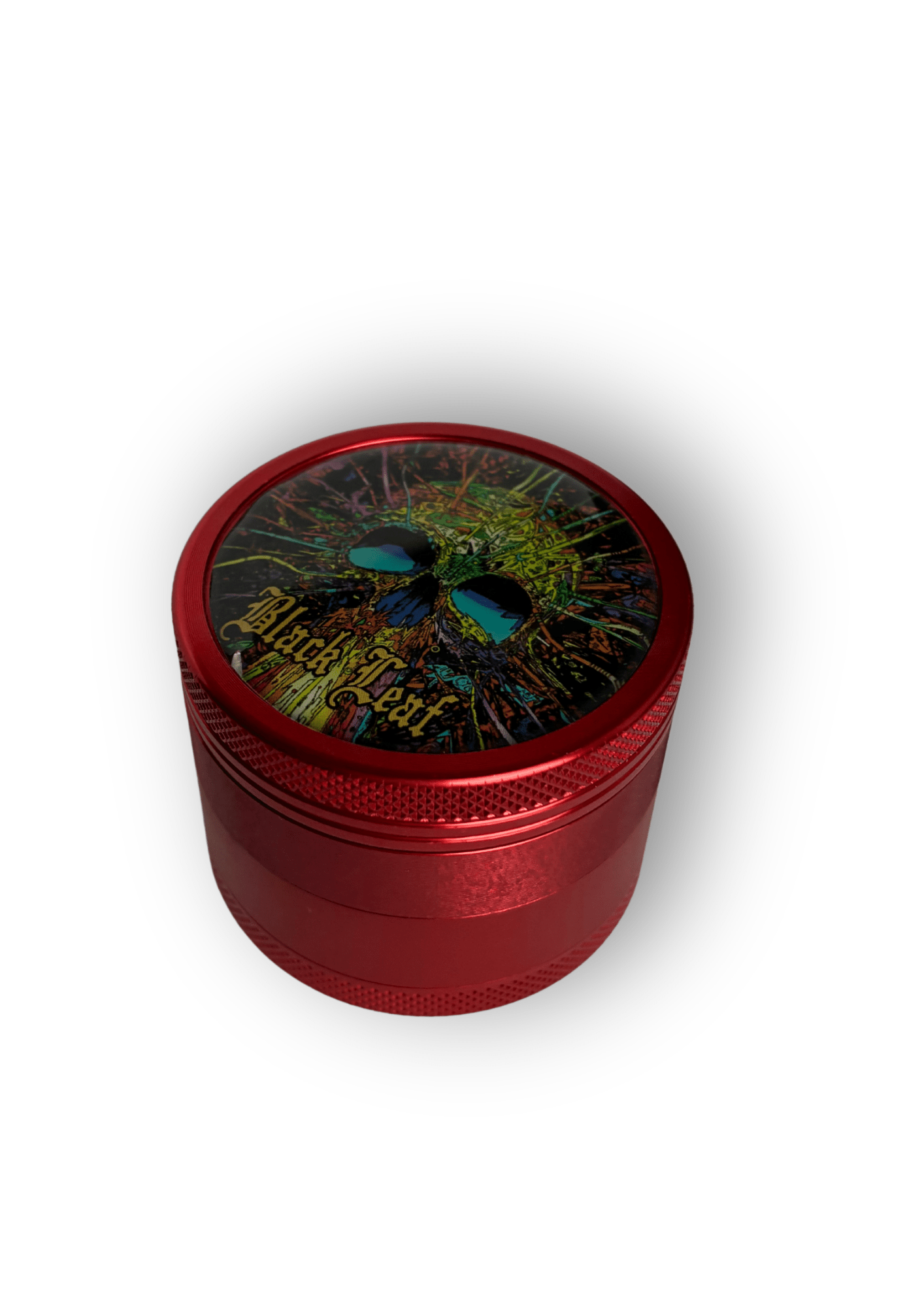 BlackLeaf | Grinder di metallo | con cranio | Accessorio per fumatori - SPUMONI