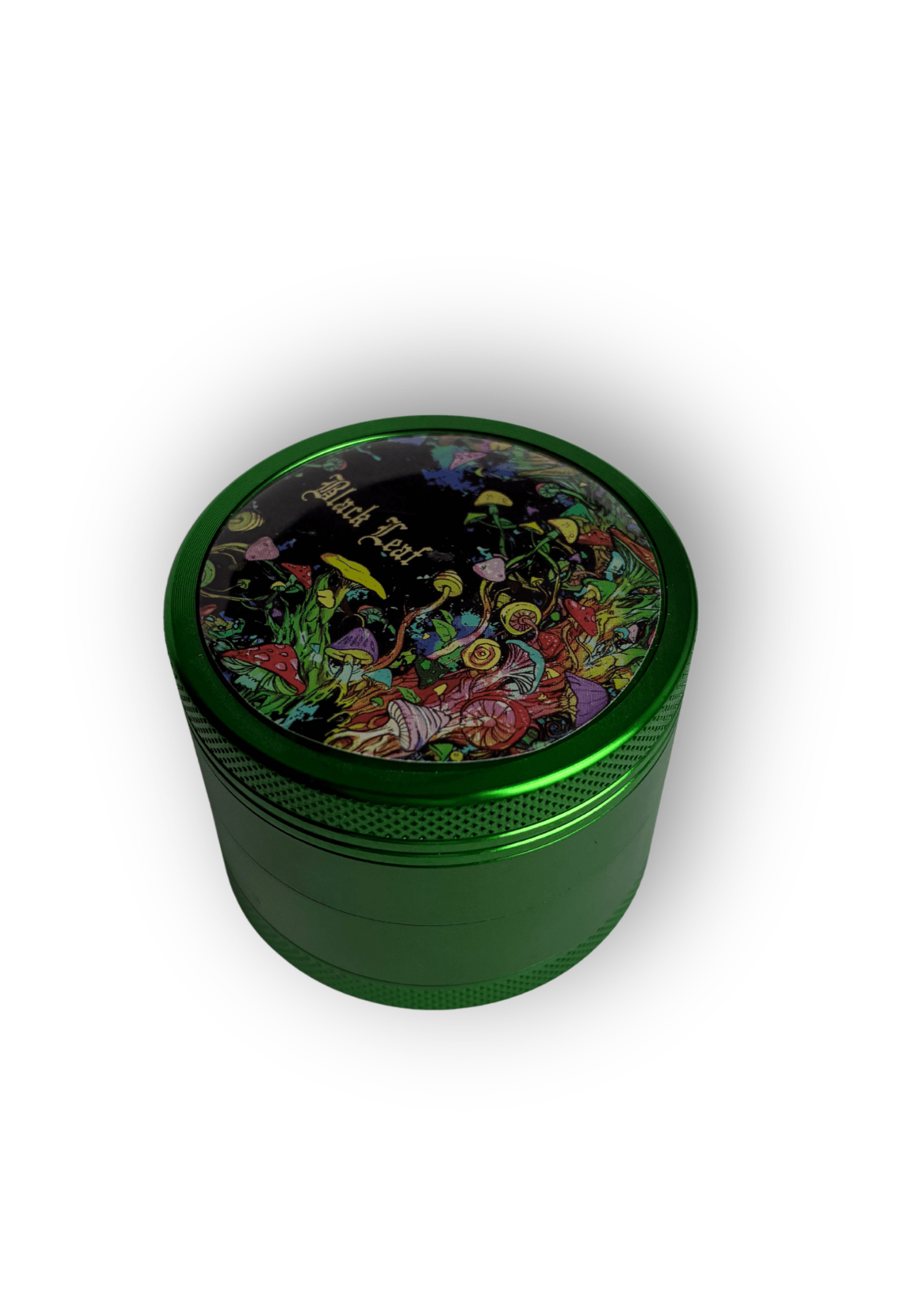 BlackLeaf | Grinder di metallo | con funghi | Accessorio per fumatori - SPUMONI