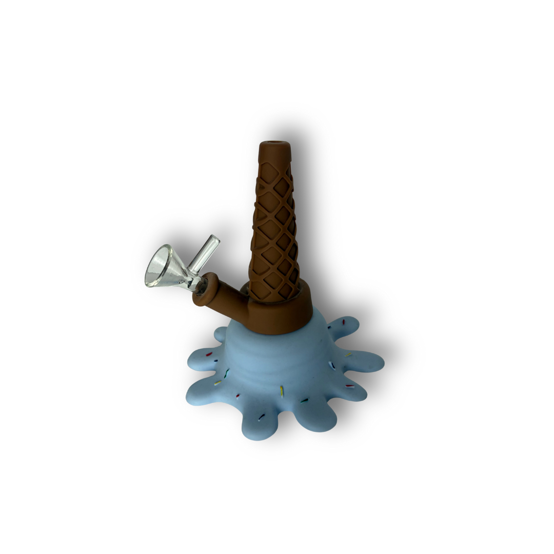 Bong di silicone | Bong di silicone a forma di gelato | accessorio per fumatori