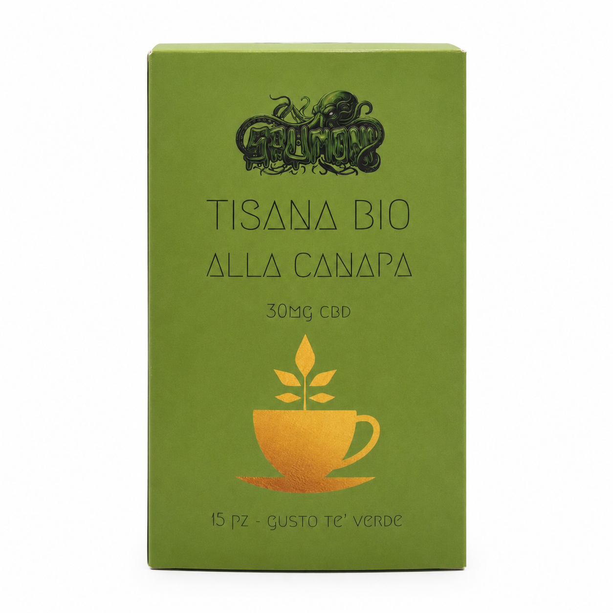 Tisana Bio alla Canapa | Tè Verde | 15 Filtri | Spumoni Growshop