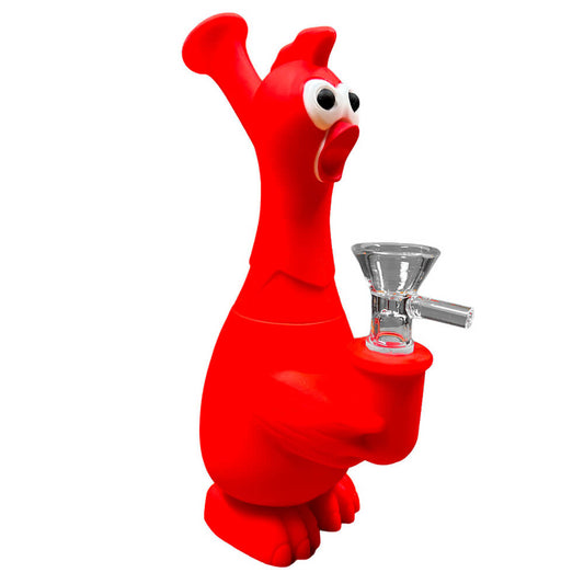 Best Buds Chicken Red Silicone Pipe - bong - SPUMONI