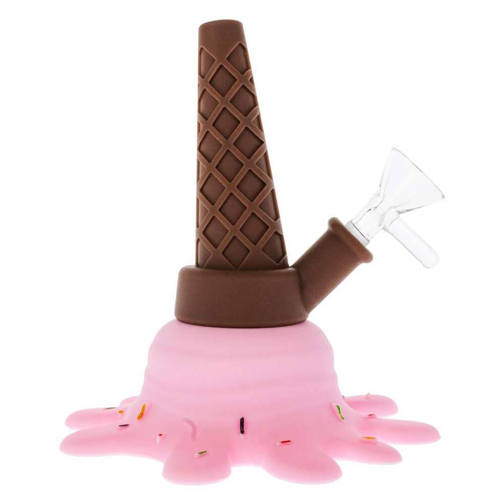 Best Buds Pink Ice Cream Silicone Pipe - bong - SPUMONI