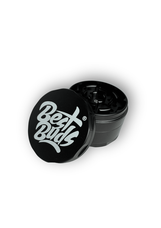 BestBuds | Grinder di metallo nero | Accessorio per fumatori - SPUMONI