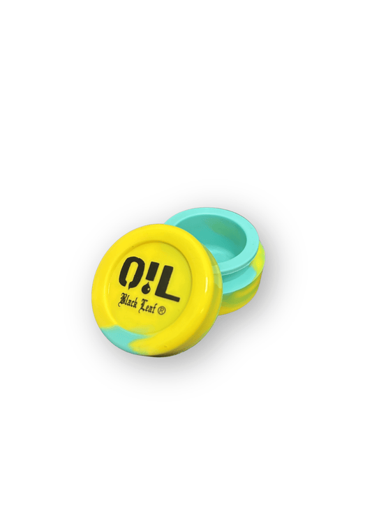 Black Leaf | Jar in Silicone | Blu e Giallo | Articoli per fumatori - SPUMONI