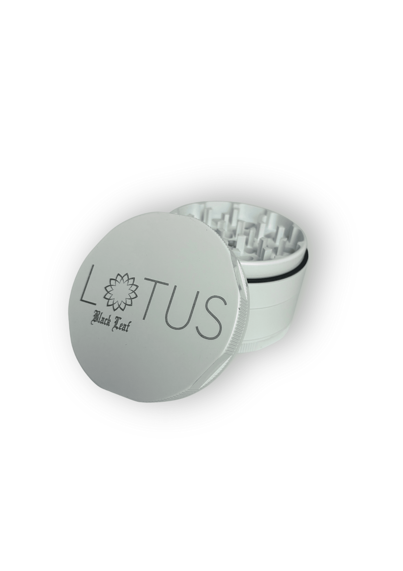 Black Leaf | LOTUS | Grinder di metallo bianco | Accessorio per fumatori - SPUMONI