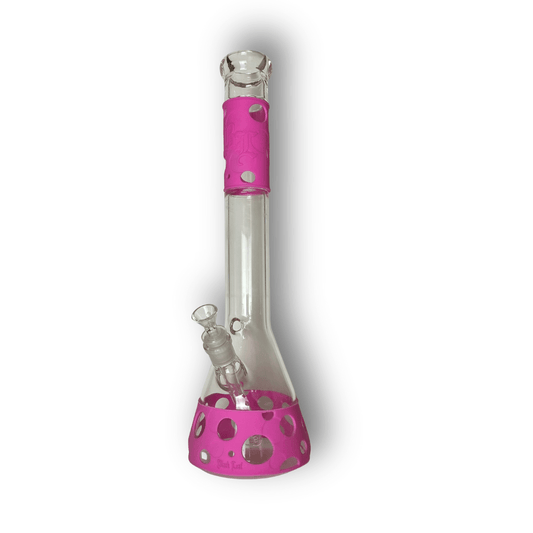 BlackLeaf | Bong di vetro | Bong con dettagli in silicone | Accessorio per fumatori - SPUMONI
