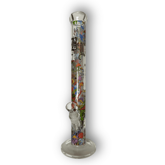 BlackLeaf | Bong di vetro | Bong con funghi | Accessorio per fumatori - SPUMONI