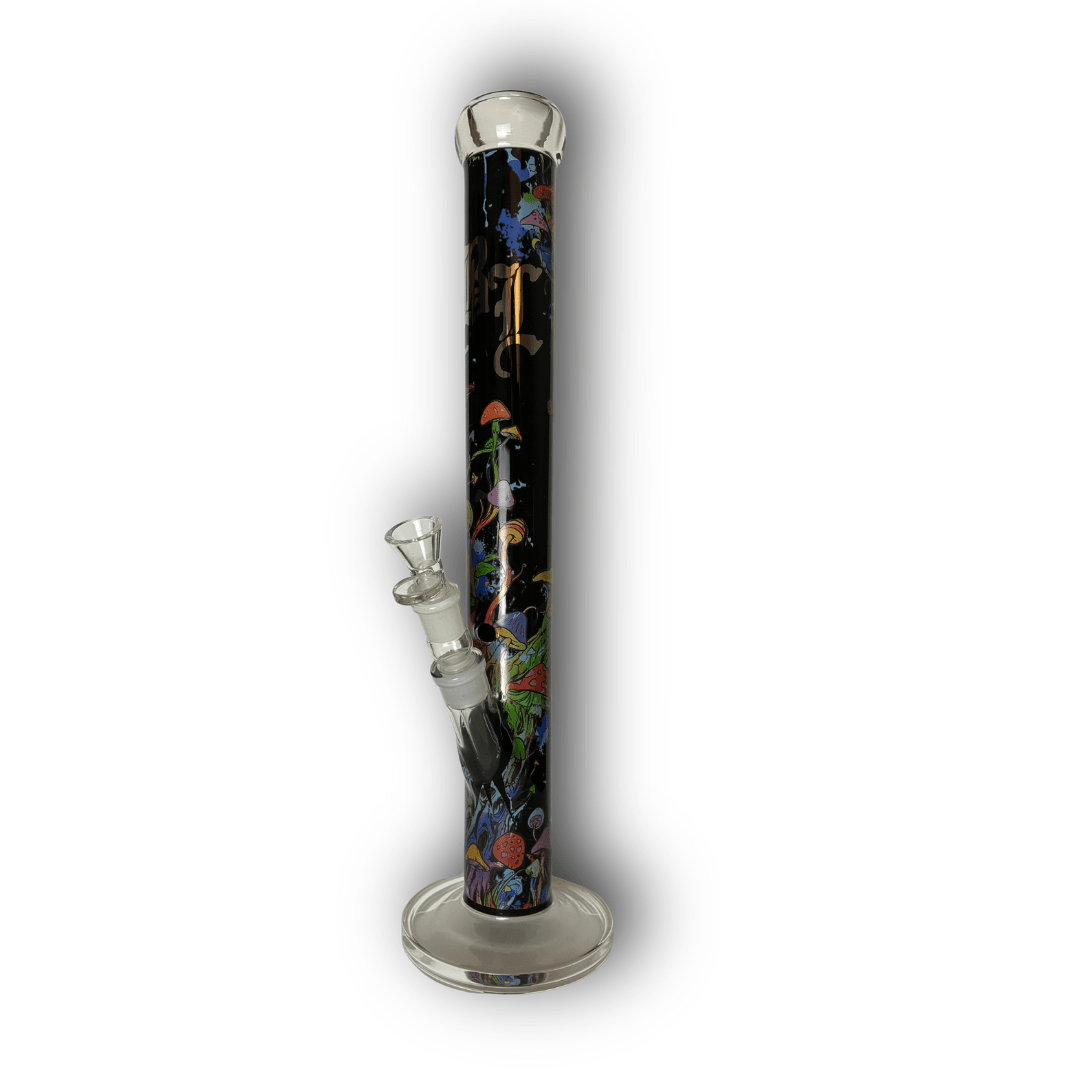 BlackLeaf | Bong di vetro | Bong con funghi | Accessorio per fumatori - SPUMONI