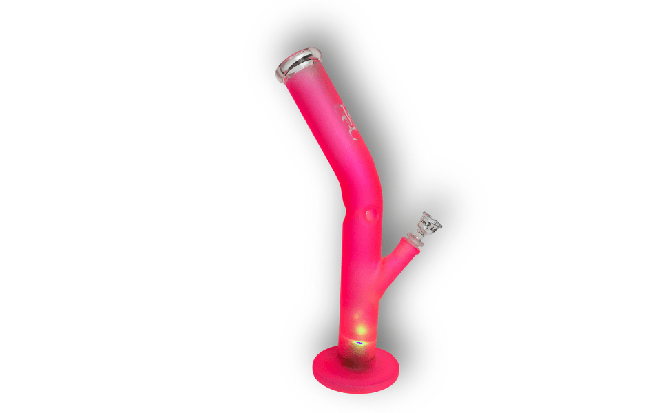 BlackLeaf | Bong di vetro con LED | Colore opaco - SPUMONI