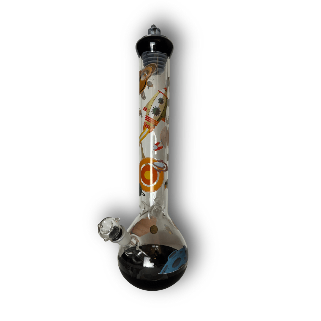 Bong | Bong di vetro | Bong con motivi spaziali colorati | Accessorio per fumatori - SPUMONI