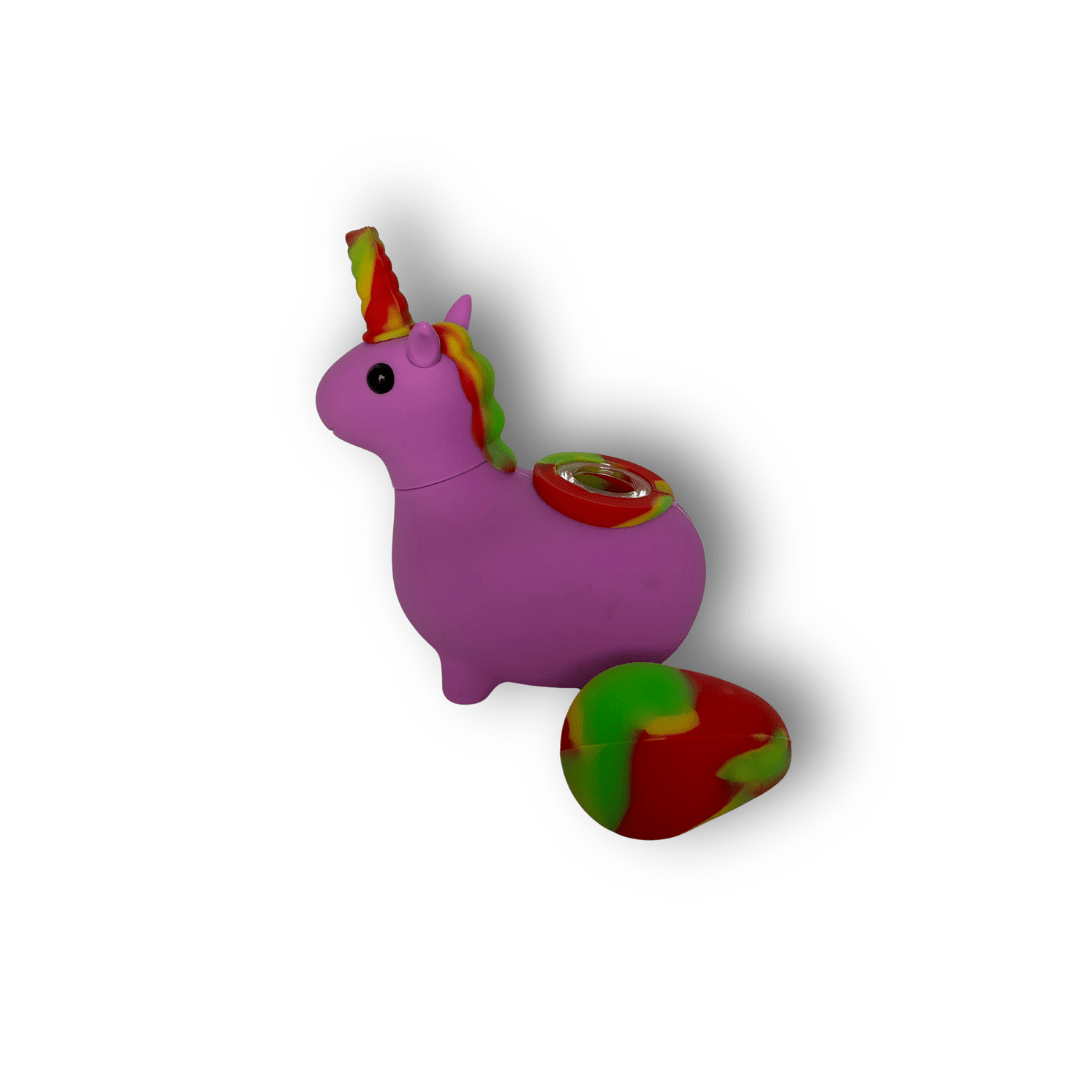 Bong di silicone | Bong di silicone a forma di unicorno | accessorio per fumatori - SPUMONI