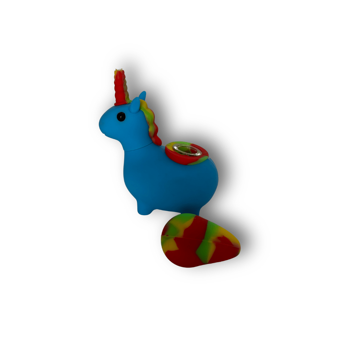 Bong di silicone | Bong di silicone a forma di unicorno | accessorio per fumatori - SPUMONI