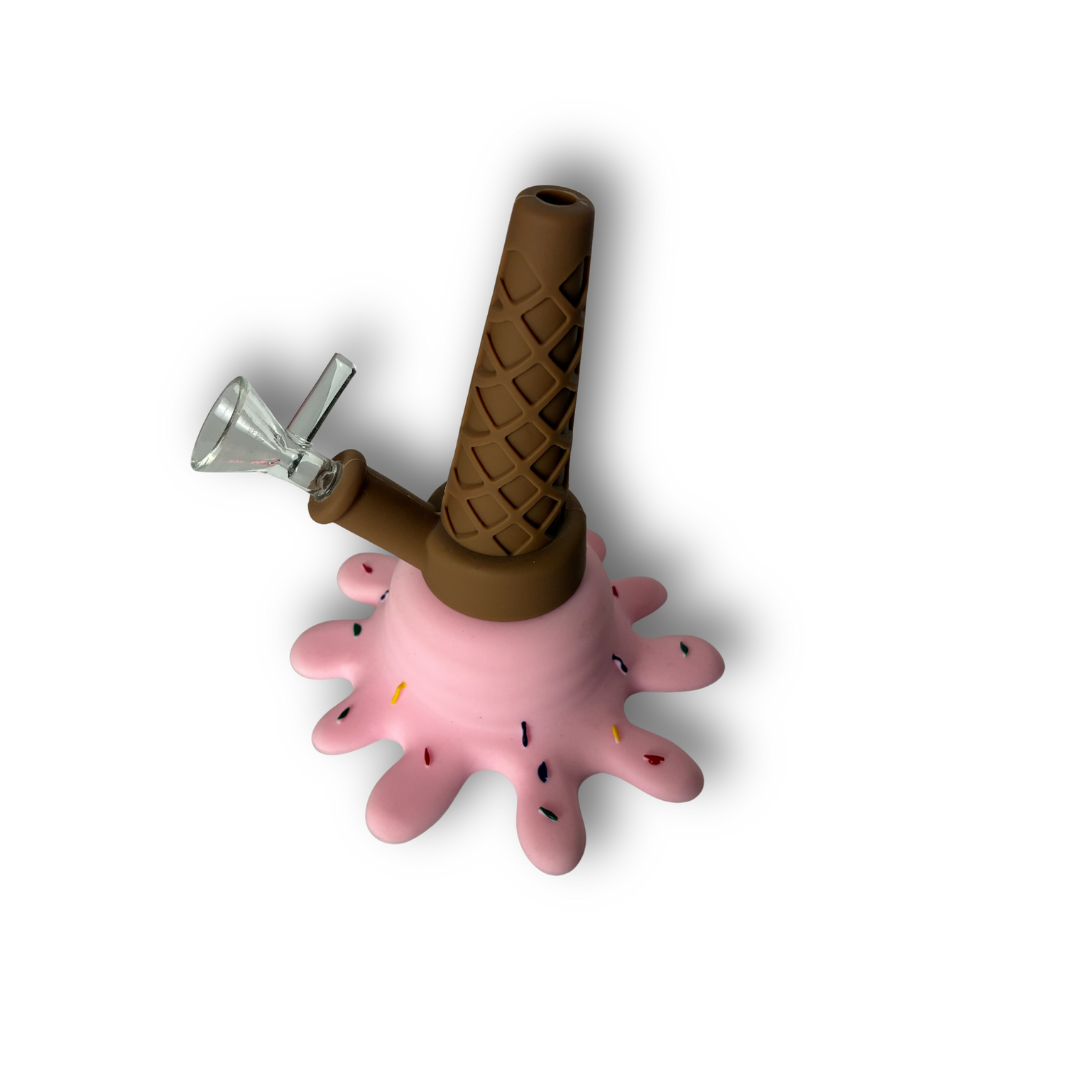 Bong di silicone | Bong di silicone a forma di gelato | accessorio per fumatori