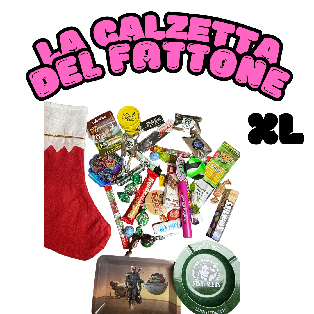Calza Natalizia del Fattone | Calzetta con gadget simpatici | Articoli per fumatori e tanto altro |FORMATO NORMALE | SPEDIZIONE INCLUSA | (Copia) - SPUMONI
