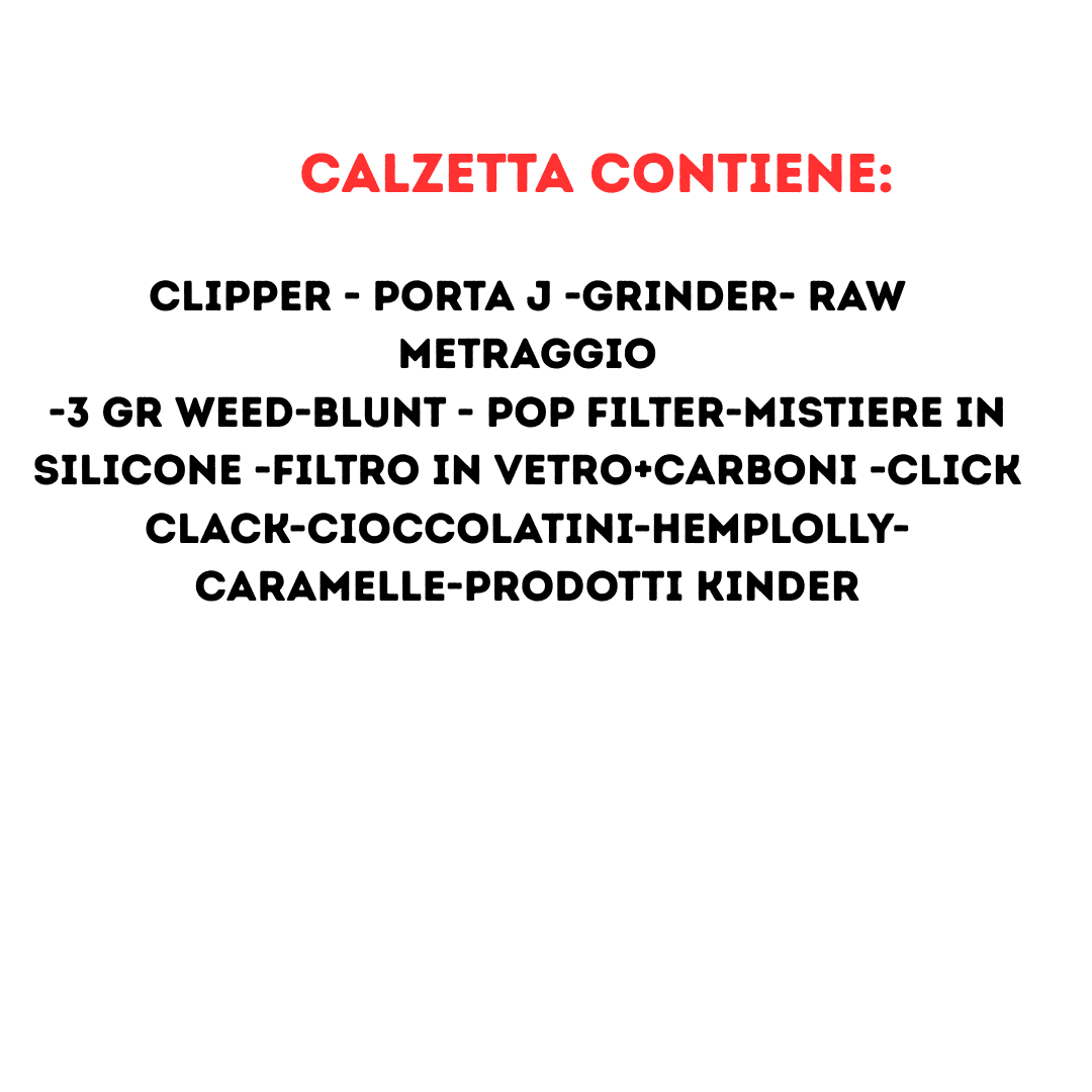 Calza Natalizia del Fattone | Calzetta con gadget simpatici | Articoli per fumatori e tanto altro |FORMATO XL | SPEDIZIONE INCLUSA | - SPUMONI
