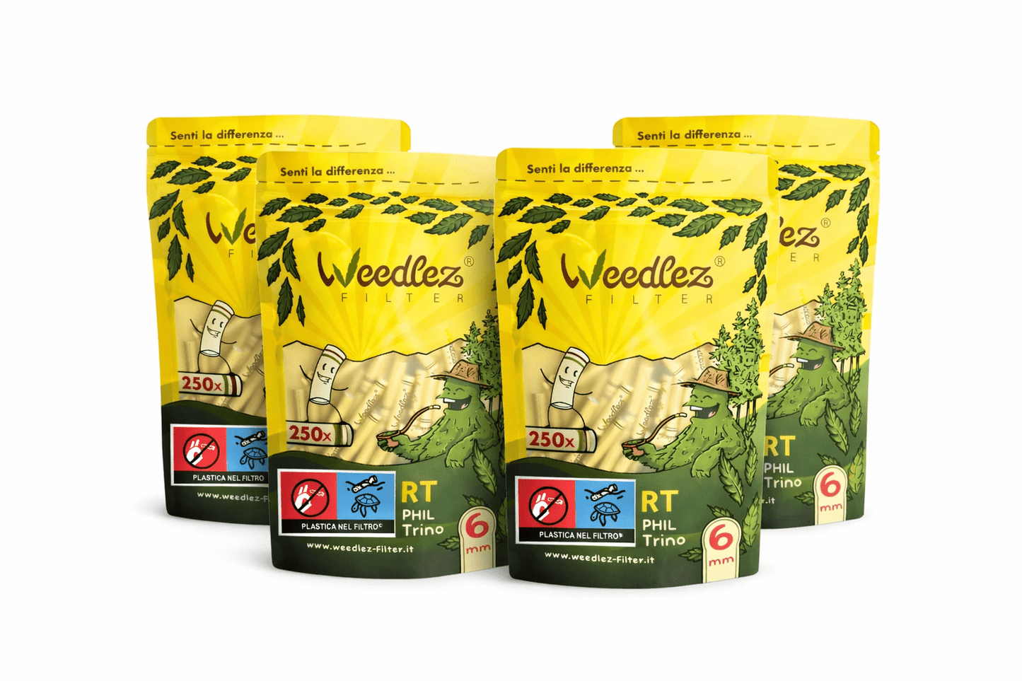 Filtri al carbone attivo e cellulosa | Weedlez | Diversi formati 6 mm - SPUMONI