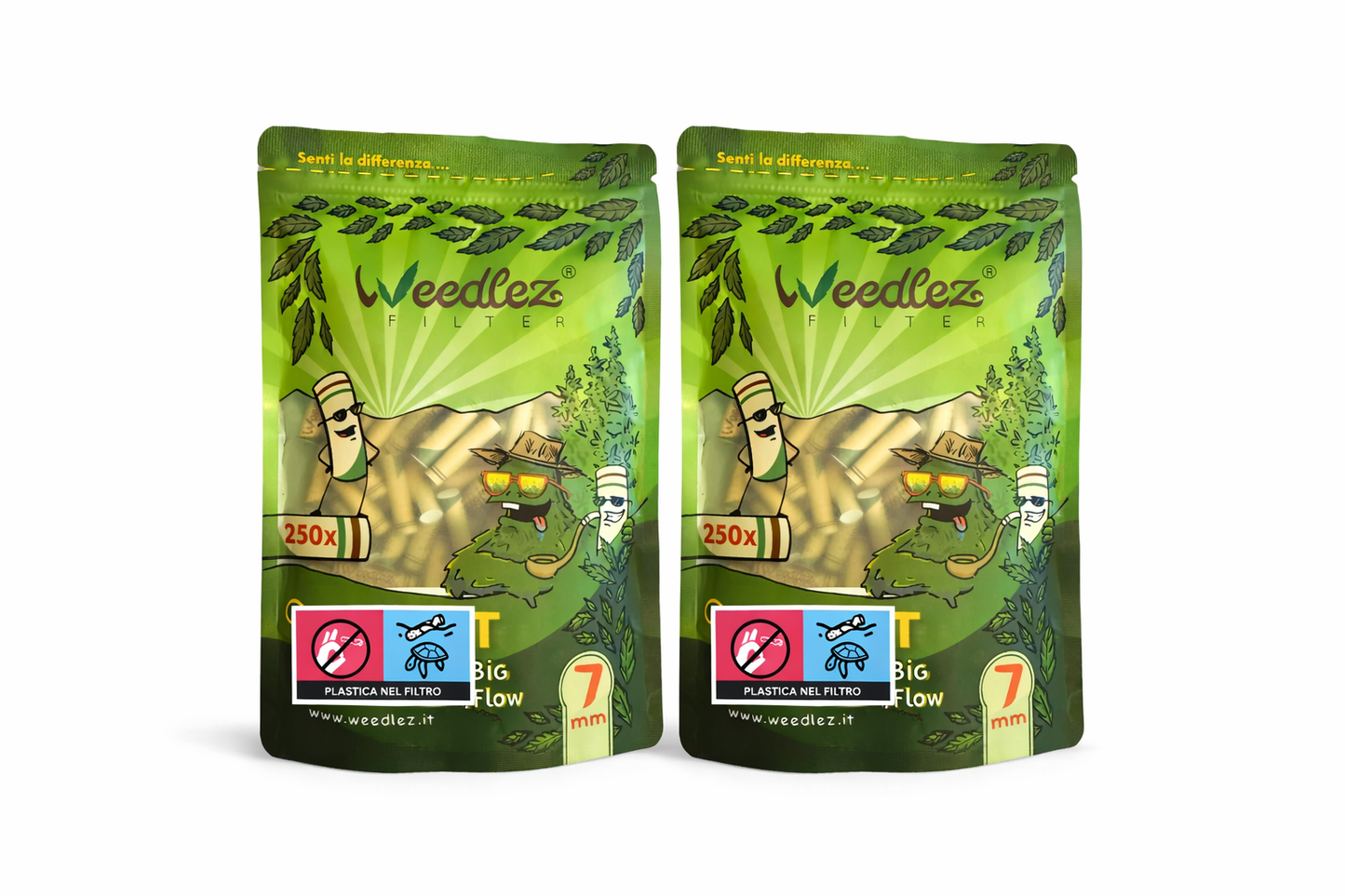 Filtri al carbone attivo e cellulosa | Weedlez | Diversi formati 7 mm - SPUMONI