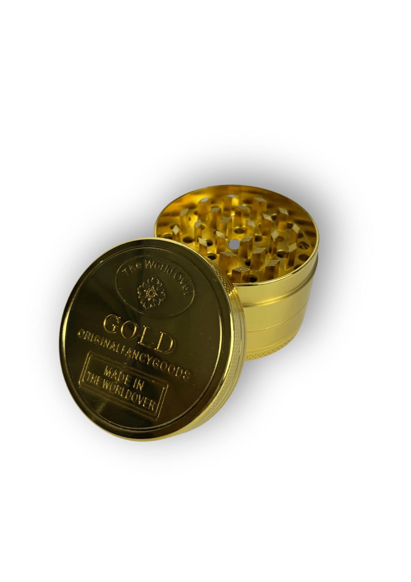 GOLD Grinder | Grinder di metallo oro | Accessorio per fumatori - SPUMONI