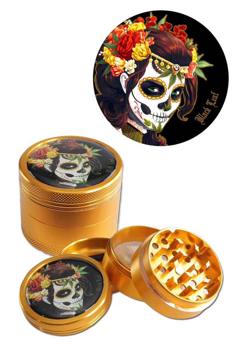 Grinder Black Leaf – Mexican Skulls - grinder - SPUMONI