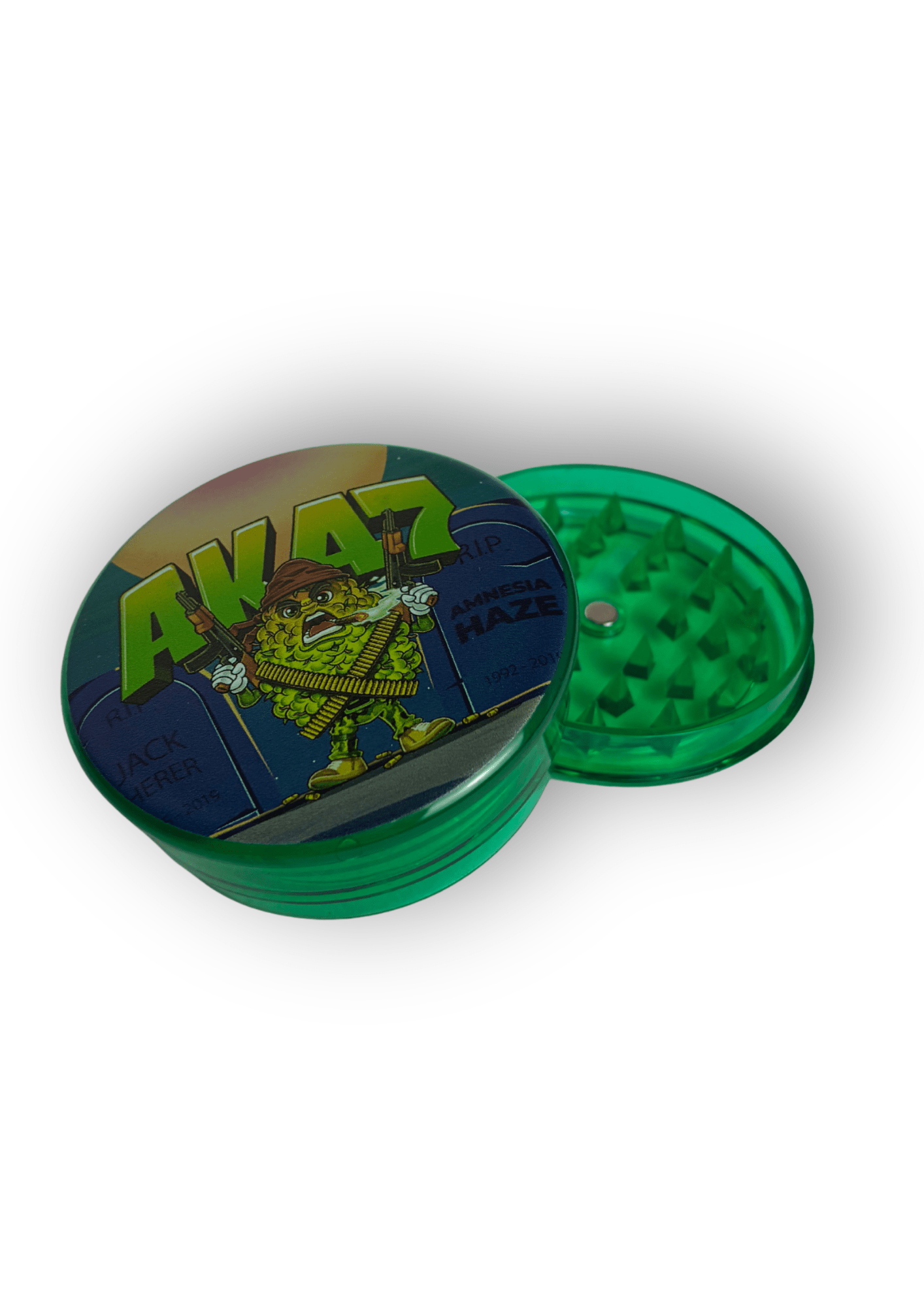 Grinder | Grinder di Plastica | Con disegno | Accessorio per fumatori - SPUMONI