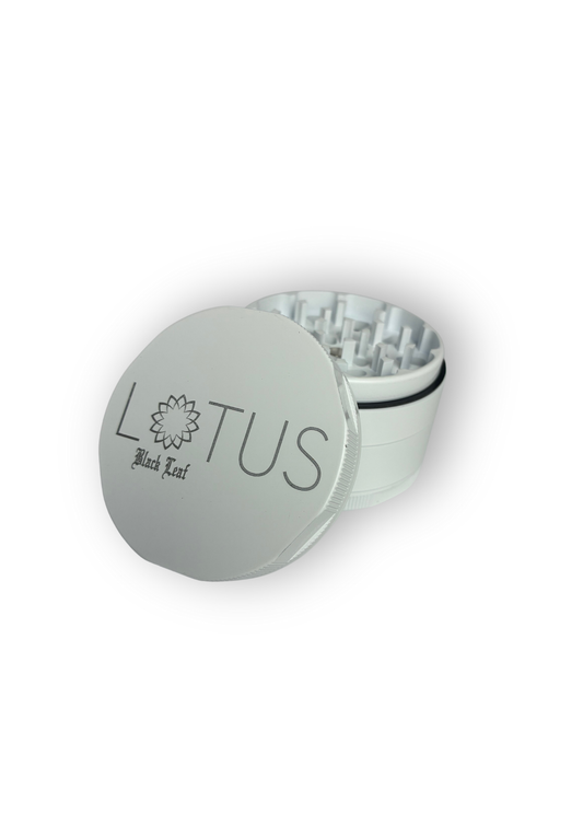 Black Leaf | LOTUS | Grinder di metallo bianco | Accessorio per fumatori