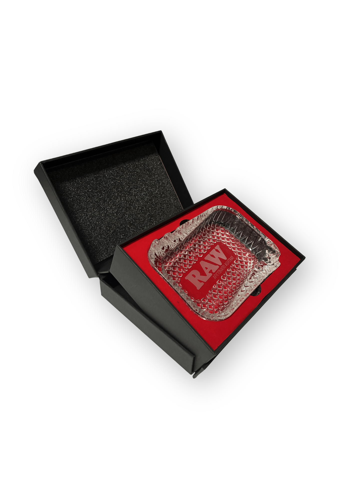 RAW | Aficionado | Posacenere | Fatto di vetro | con il logo RAW inciso sul fondo | Accessorio per fumatori - SPUMONI