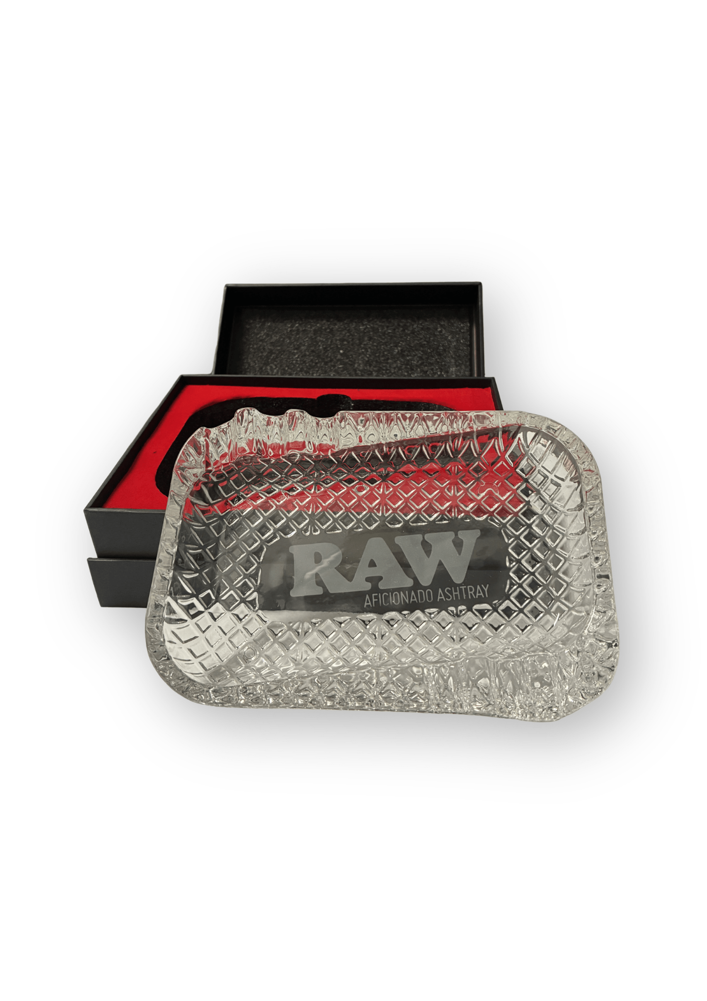 RAW | Aficionado | Posacenere | Fatto di vetro | con il logo RAW inciso sul fondo | Accessorio per fumatori - SPUMONI