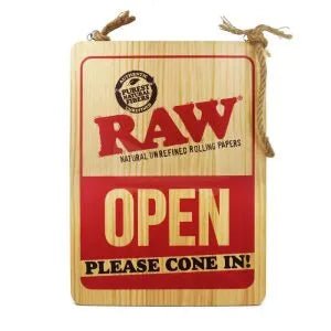 RAW Insegna in legno Open Closed 30x38cm - SPUMONI