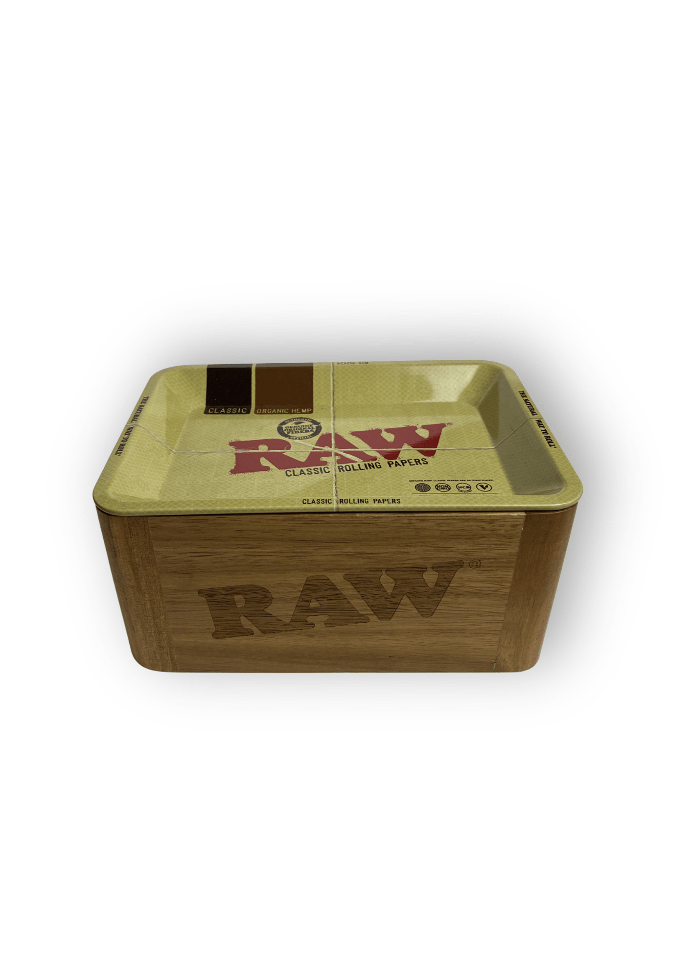 RAW | Mistiere con porta oggetti fatto di legno | Accessorio per fumatori - SPUMONI