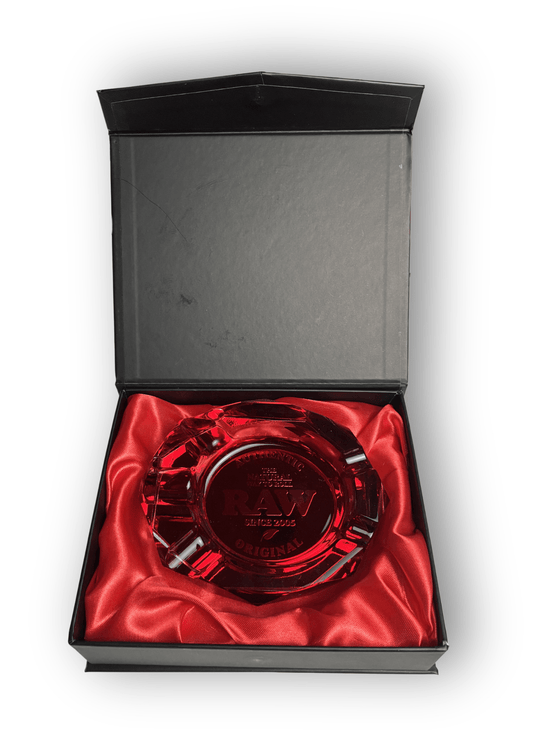 RAW | Ruby Red | Posacenere | Realizzato in cristallo | Accessorio per fumatori - SPUMONI