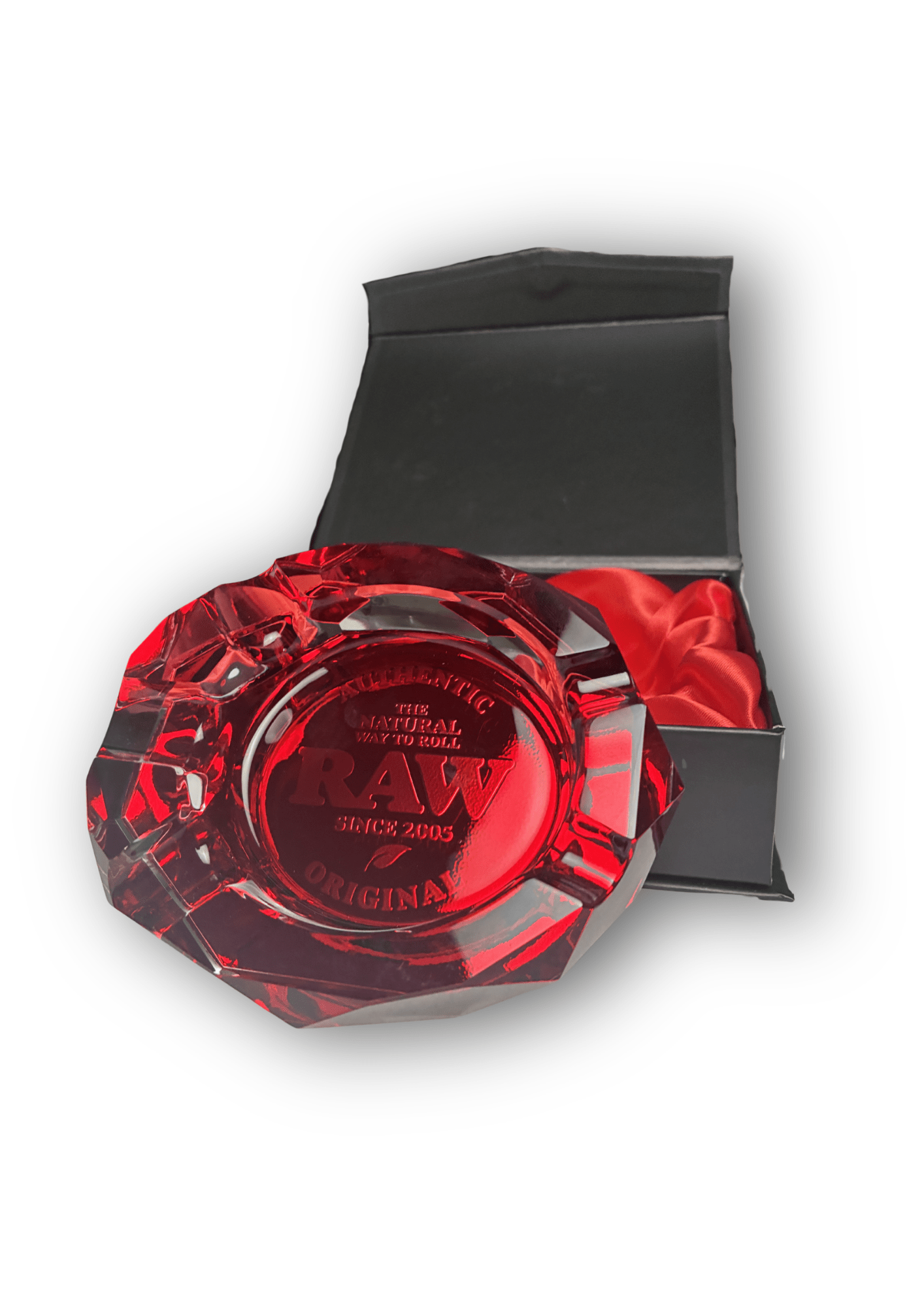 RAW | Ruby Red | Posacenere | Realizzato in cristallo | Accessorio per fumatori - SPUMONI