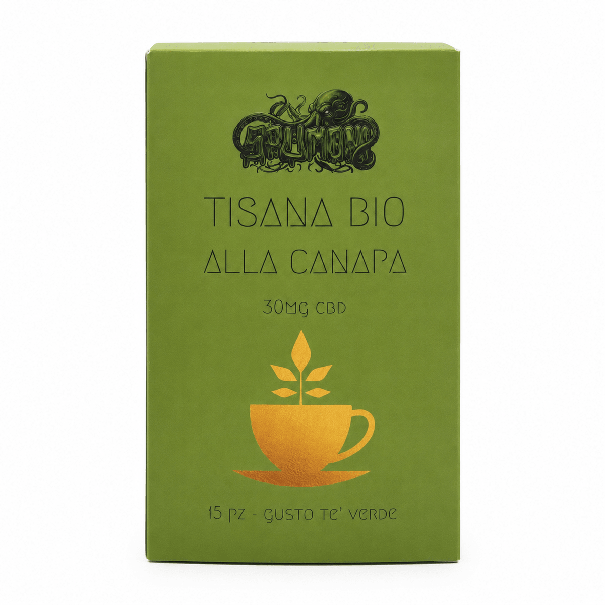 Tisana Bio alla Canapa | Tè Verde | 15 Filtri | Spumoni Growshop - SPUMONI
